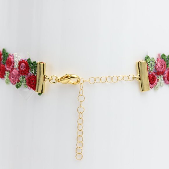 Flower Choker fancy lace chokers adjustable (#6) - Picture 3 of 11